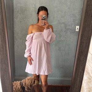 J. Crew Light Pink Mini Dress with Square Neck